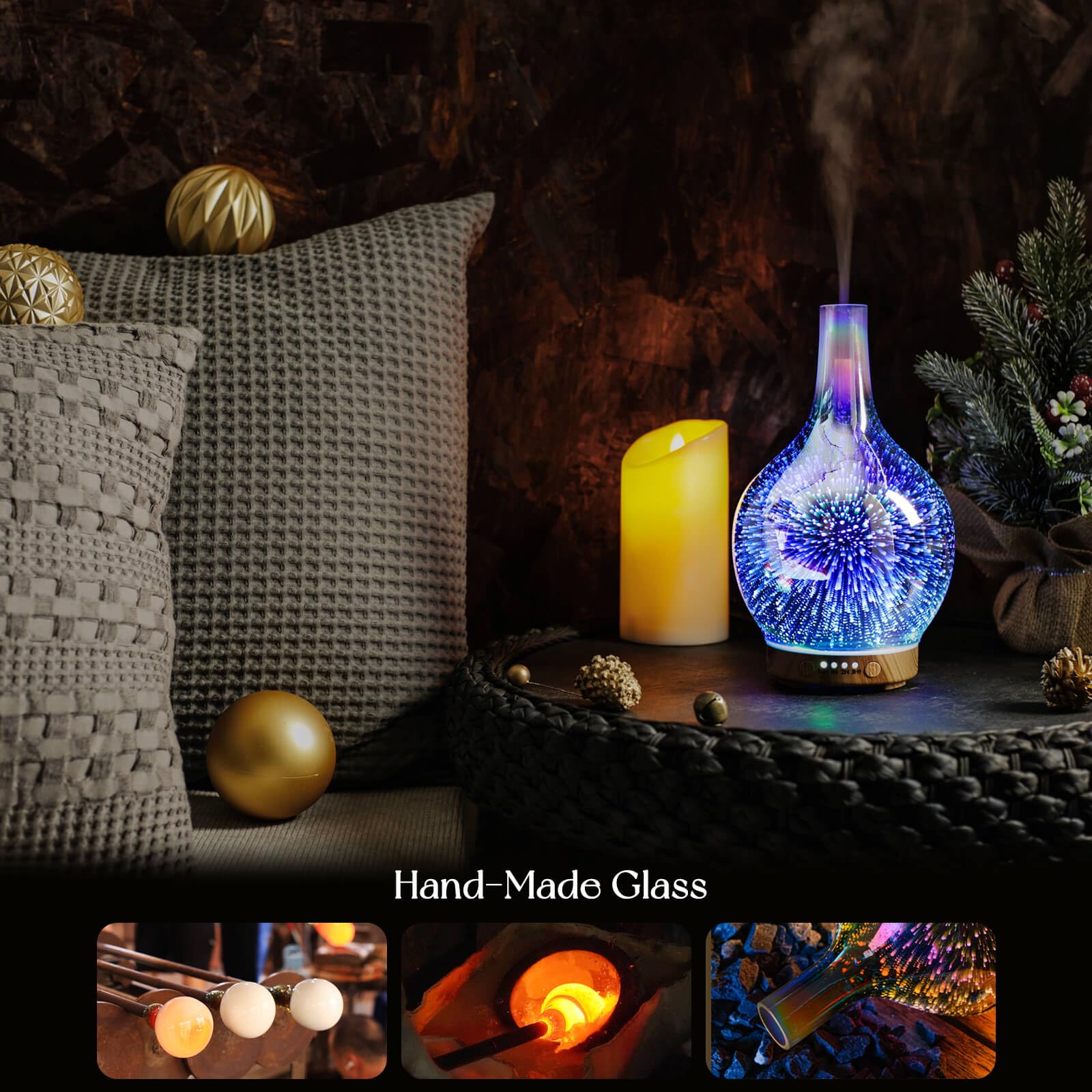 Porseme compact diffuser is suitable for desk or nightstand.