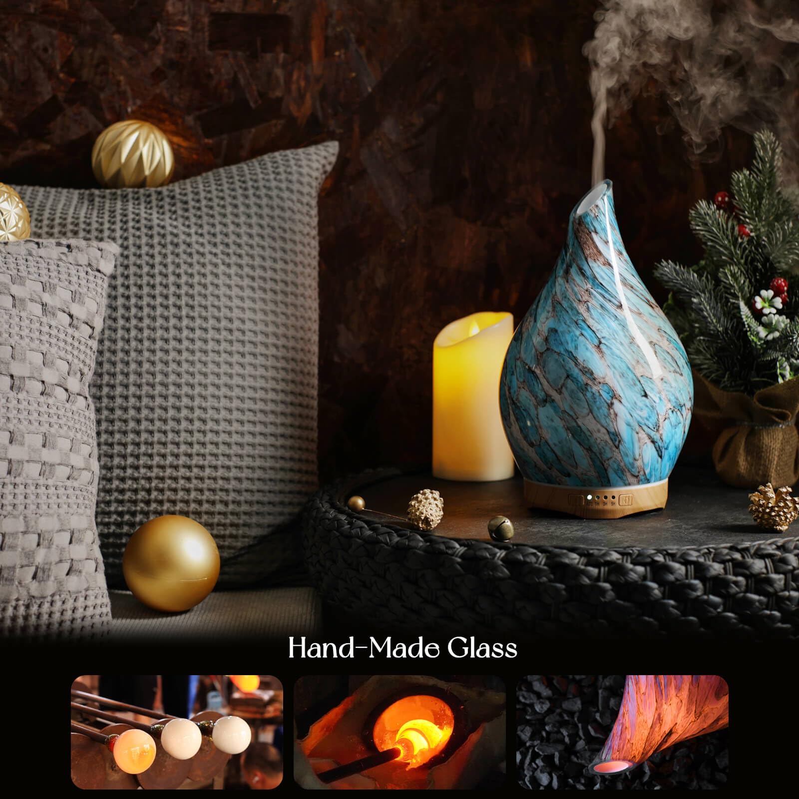 Porseme LED lights offer seven colors for mood setting.