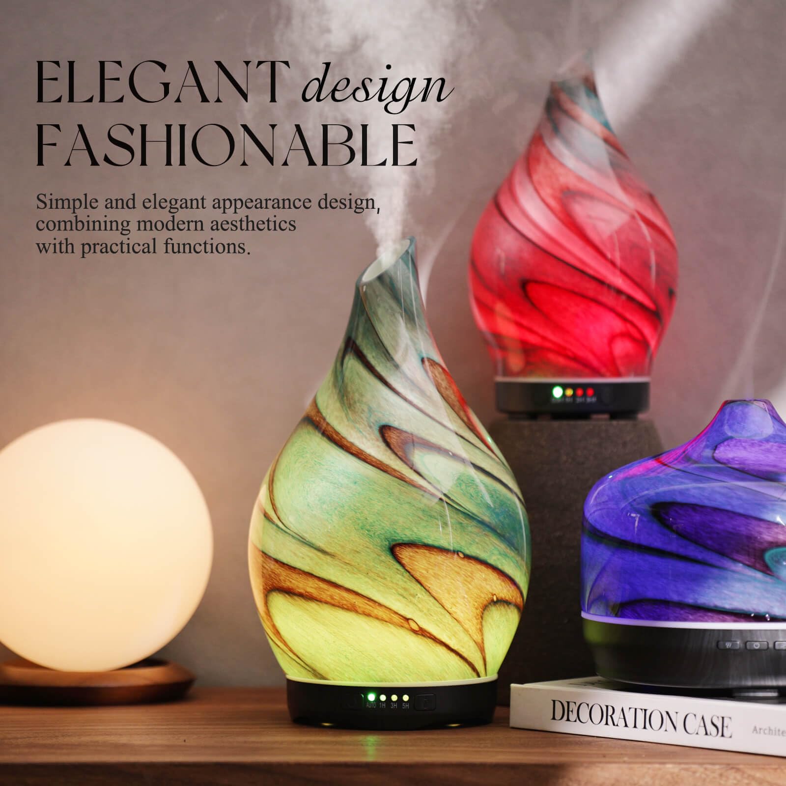 Porseme diffuser shows seven LED colors for mood lighting