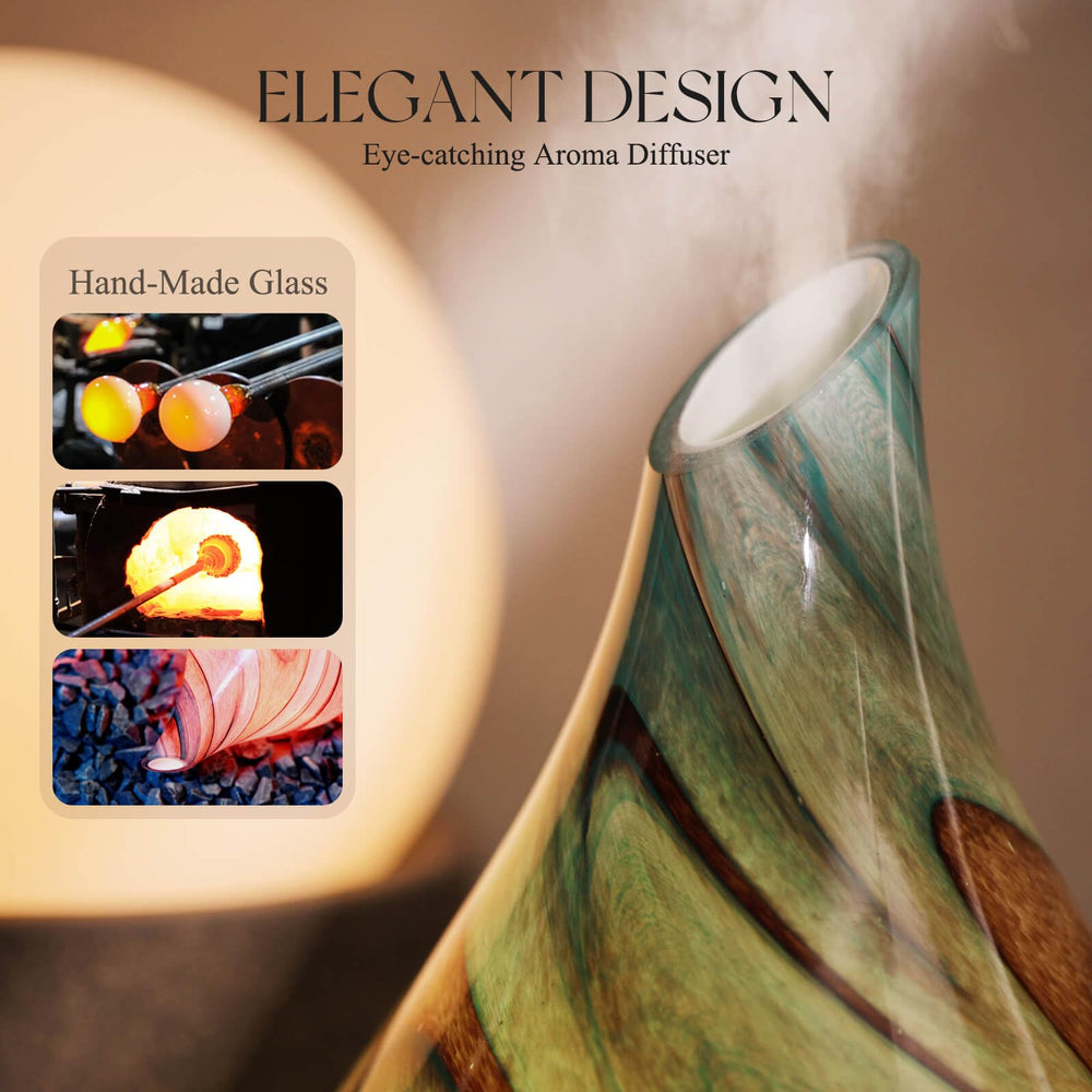 Porseme diffuser uses ultrasonic mist for gentle aromatherapy sessions
