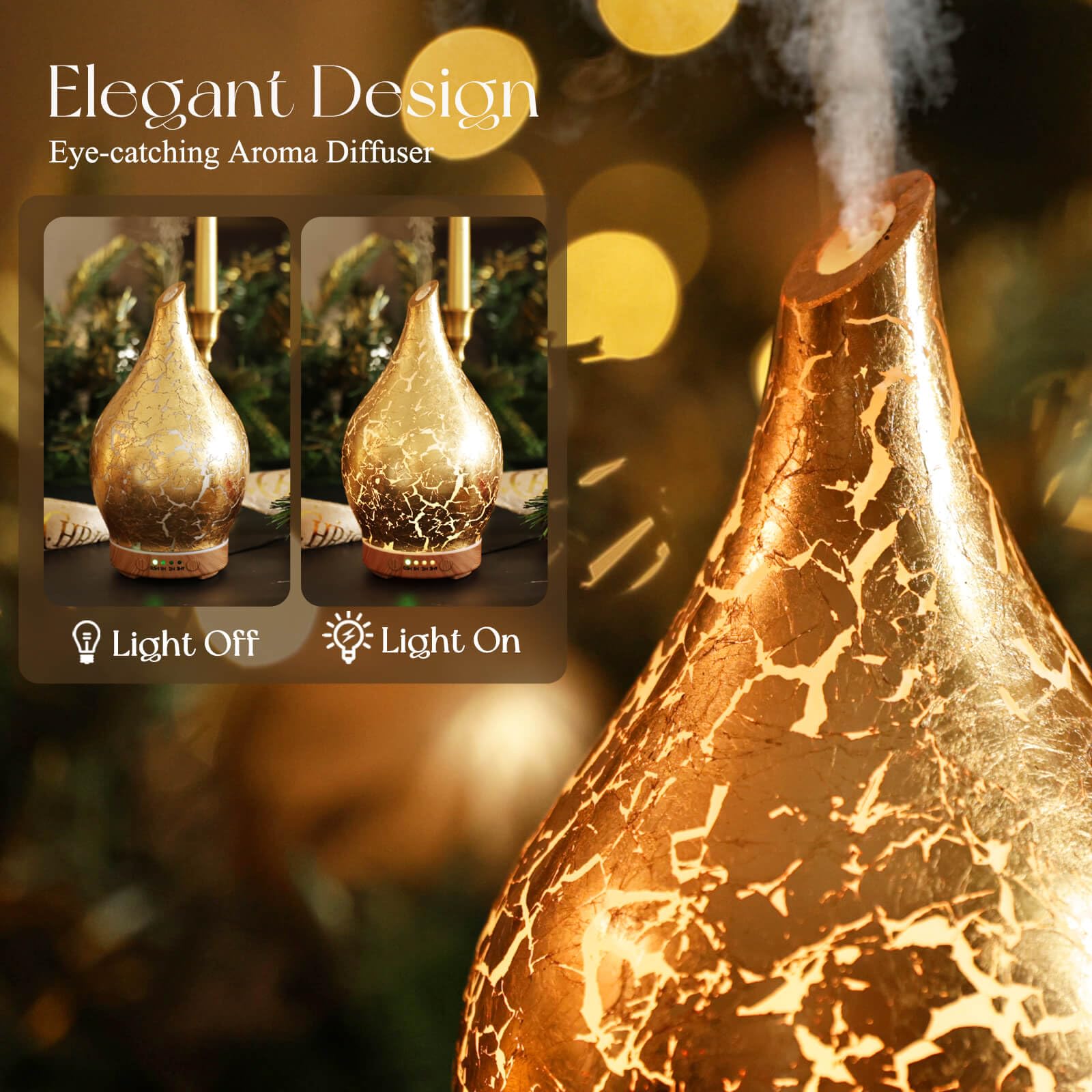 Porseme diffuser auto-off feature protects against overheating when water runs low