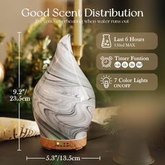 Porseme Ink diffuser with wood-grain base brings natural style to living areas