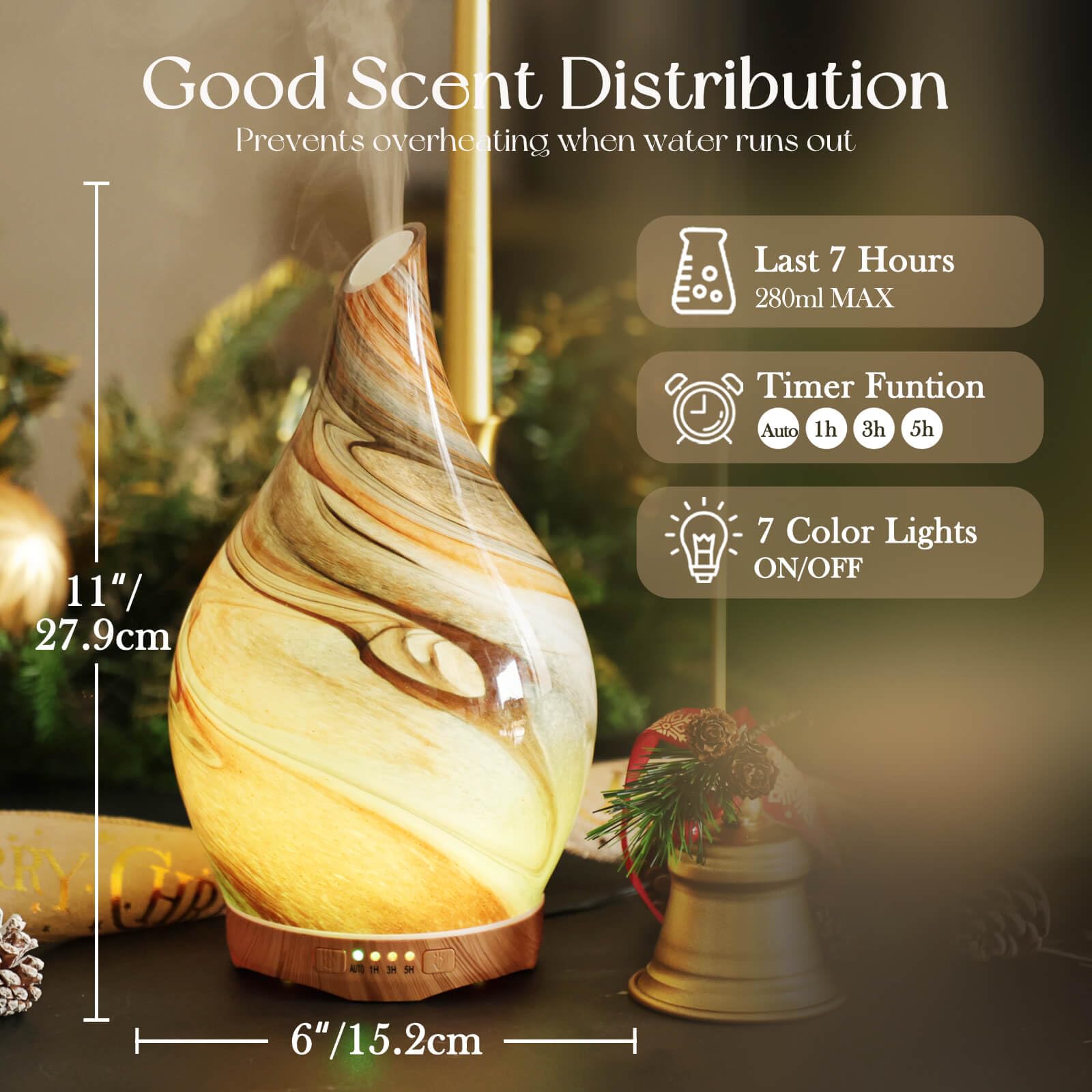 Porseme diffuser offers 7-color LED lights for mood-setting visuals