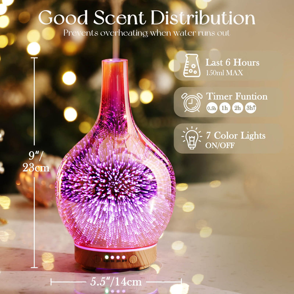 Porseme Rose Gold Diffuser offers seven color options for ambient lighting