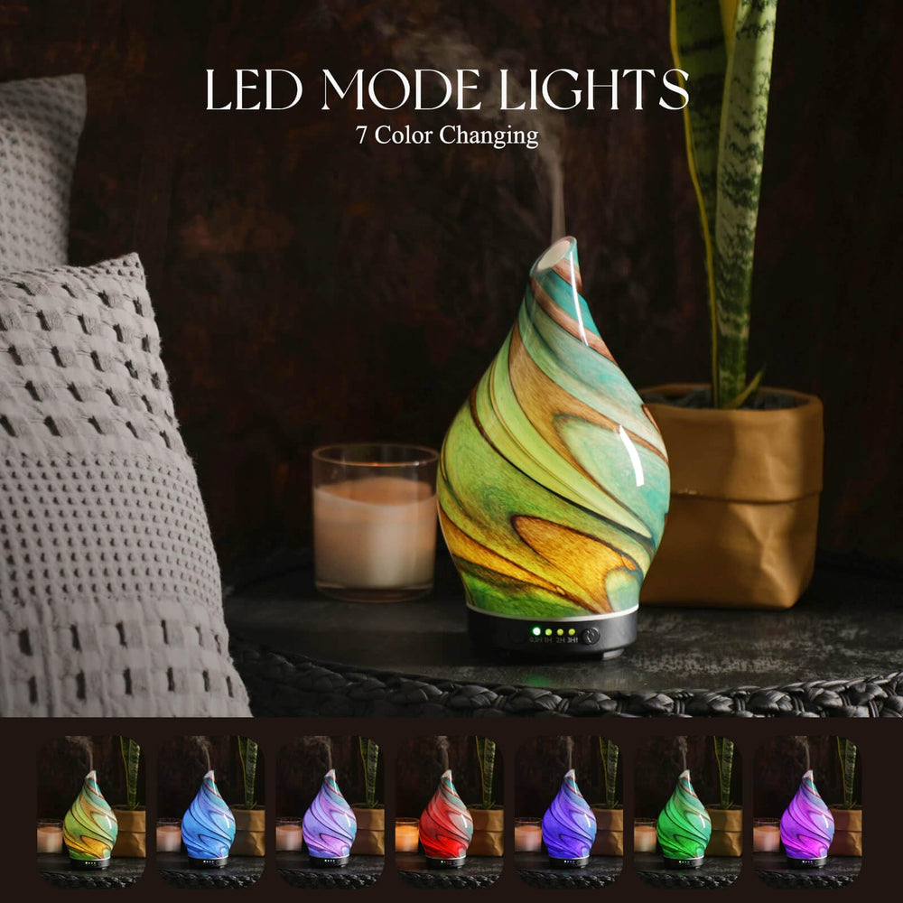 Porseme star-shaped glass cover enhances decor while diffusing essential oils.