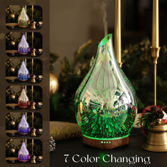 Porseme ultrasonic diffuser emitting a soft mist for calming atmosphere.