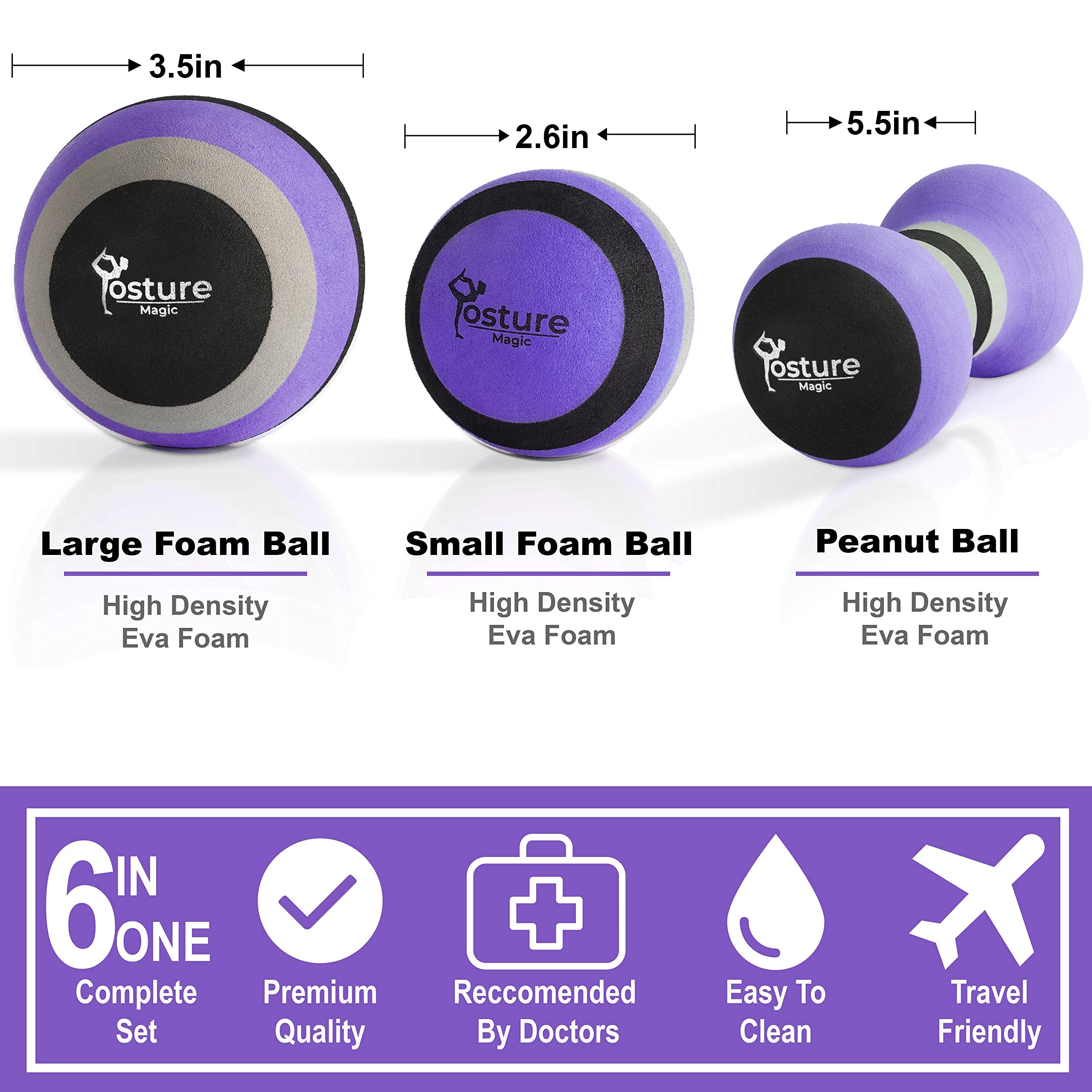 Posture Magic small foam ball for precise trigger point work and mobility.