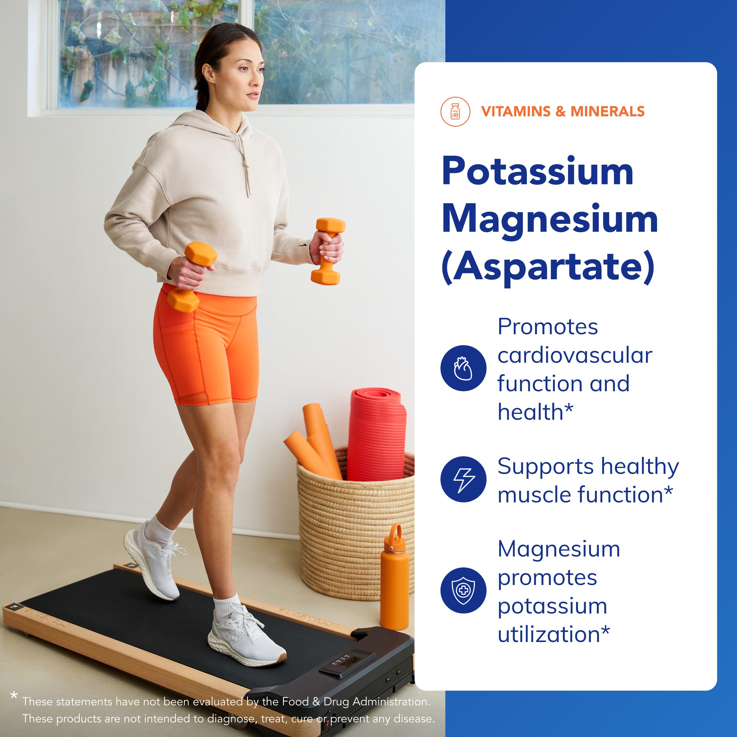Front label of Pure Encapsulations potassium magnesium aspartate emphasizing purity