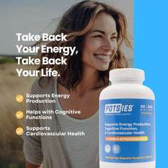 Potsies POTS capsules in hand suggesting portable daily support