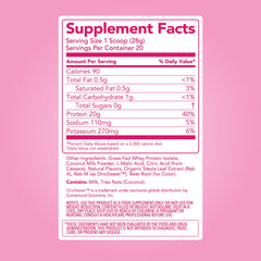 Pour shot of Clean Simple Eats Pink Burst in a bright glass
