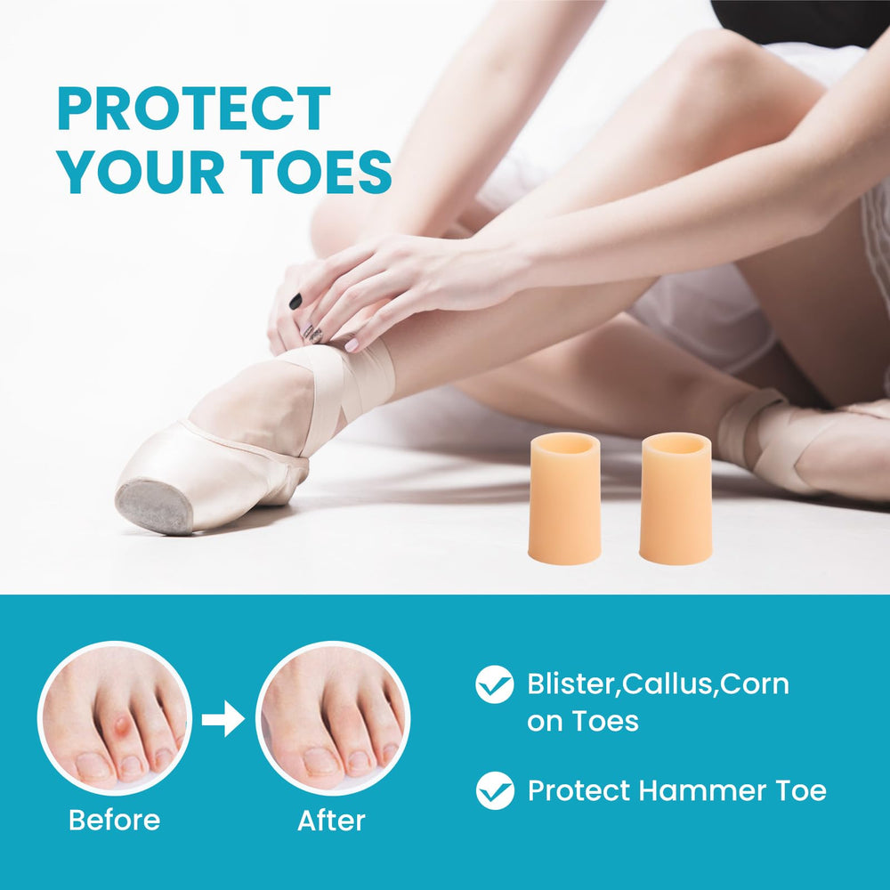Povihome blister prevention toe cover protects sensitive skin during daily activities.
