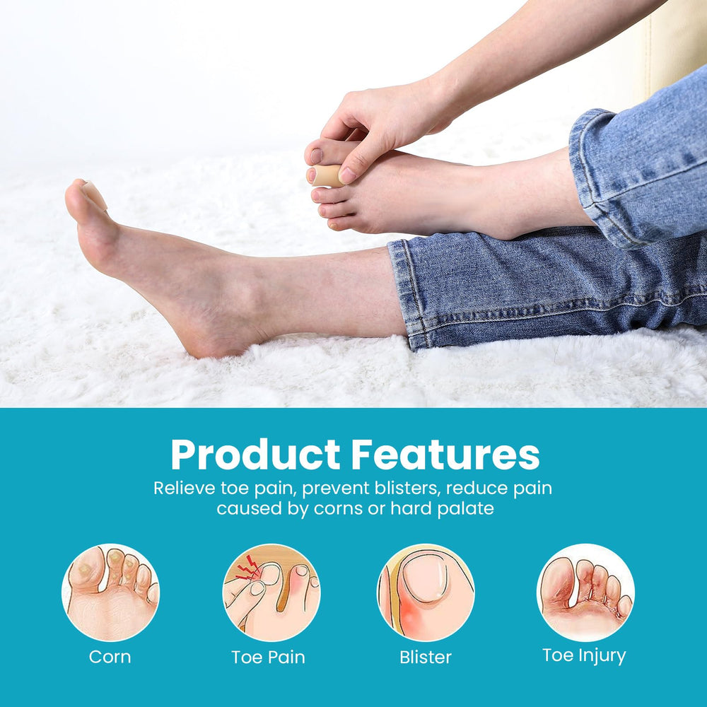 Povihome hammer-toe cushion supports toe alignment and reduces rubbing.