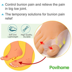 Povihome protectores bunion silicona durable: material lavable para uso repetido.