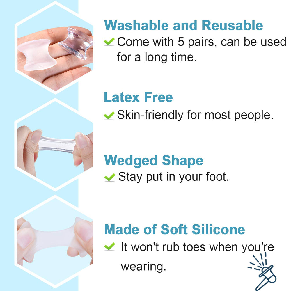 Povihome soft silicone bunion pad cushions the big toe area