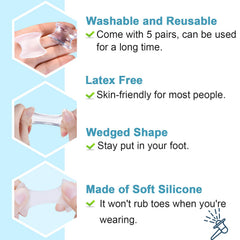 Povihome soft silicone bunion pad cushions the big toe area