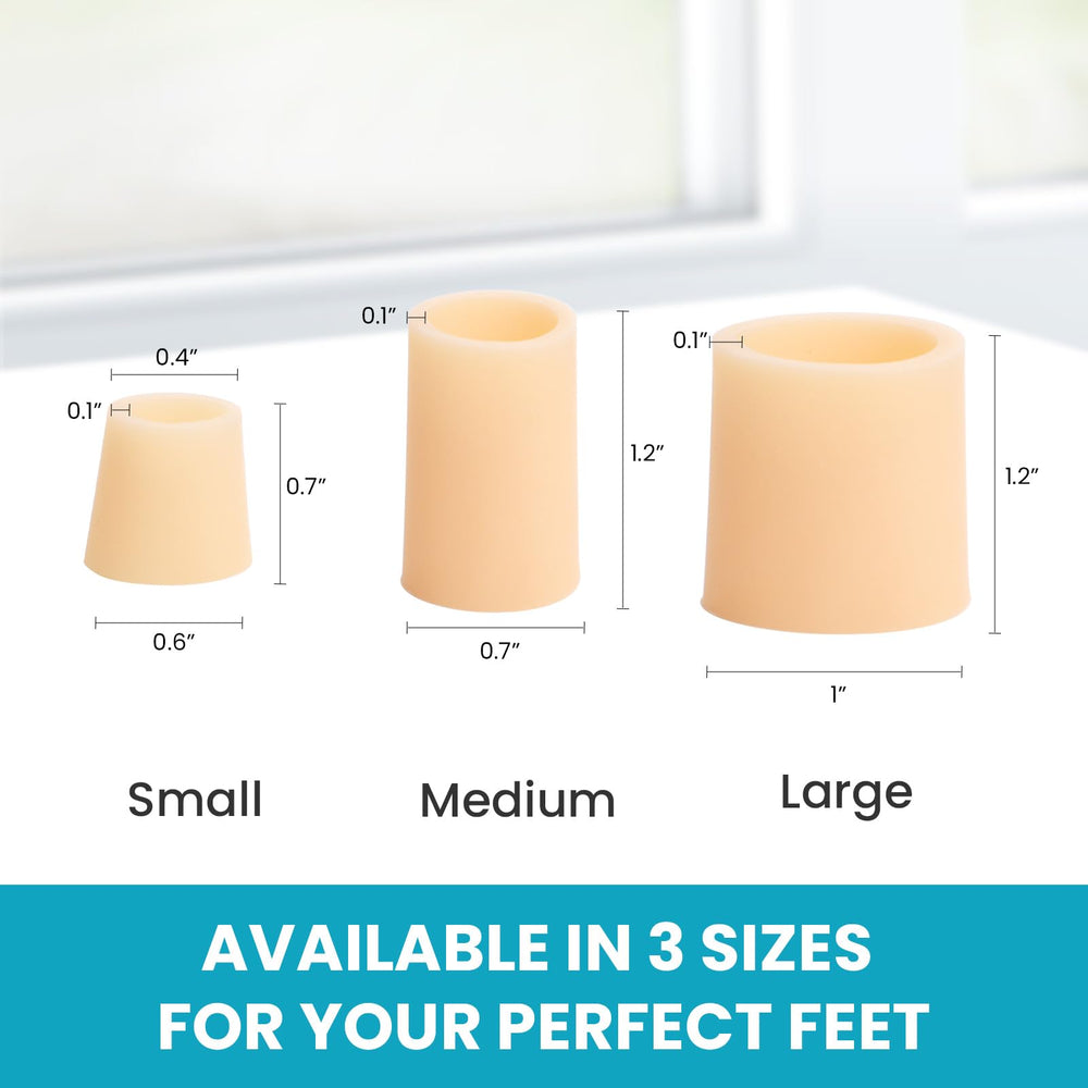Povihome wear-with-shoes beige sleeves stay in place with flats, heels, or sneakers.