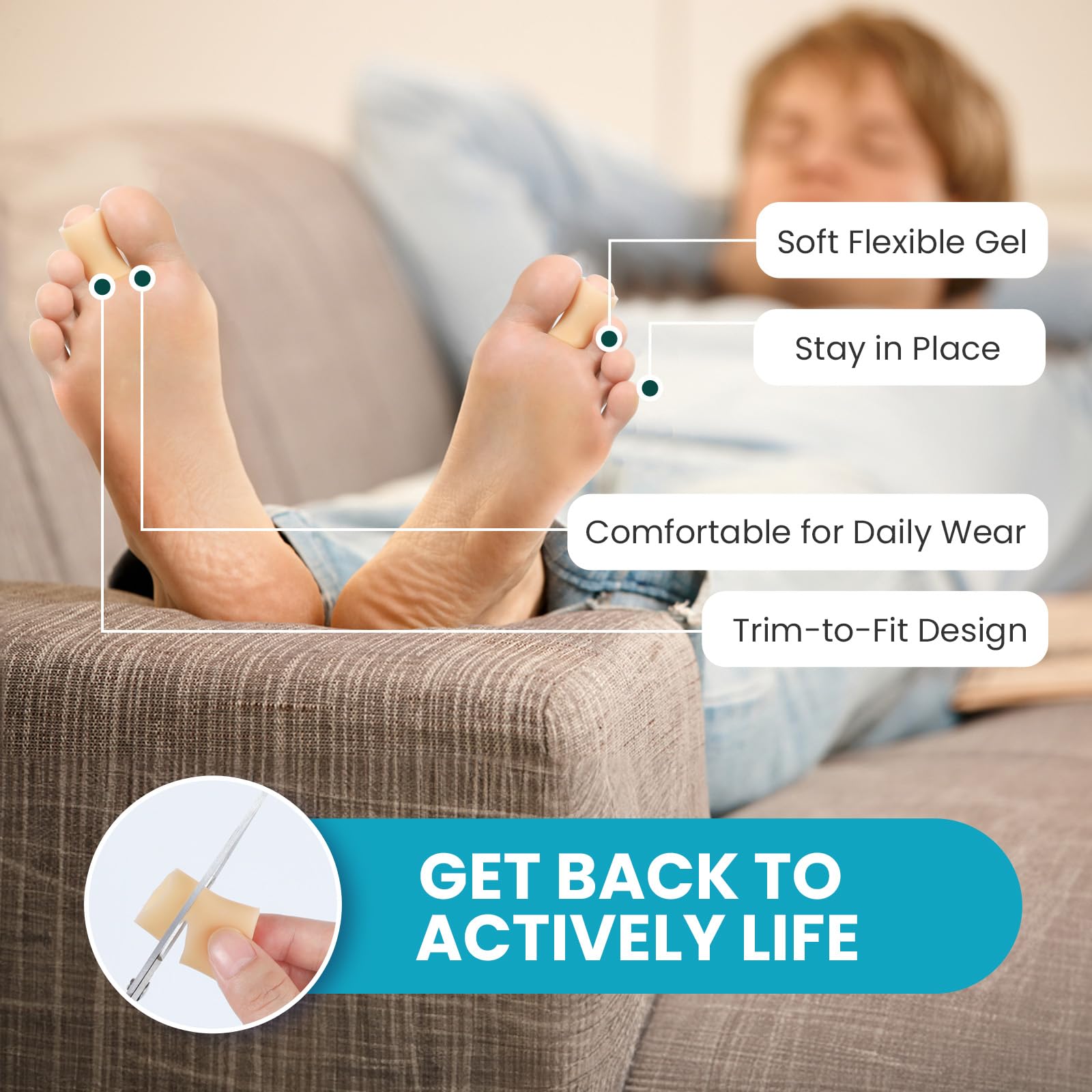Povihome washable toe sleeve is reusable and easy to clean.