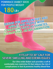 Powbrace seamless-toe lymphedema socks minimize irritation for sensitive feet