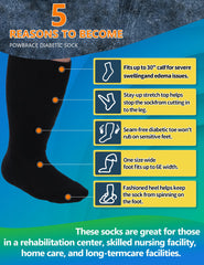 Powbrace anti-slip design helps keep socks in place during long wear.