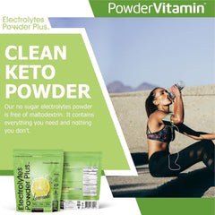 PowderVitamin electrolytes lemonade glass serve for refreshing hydration