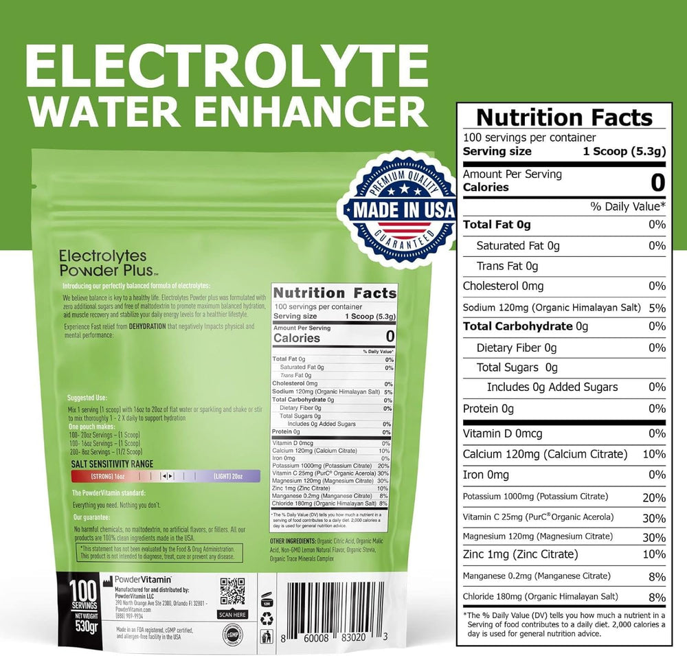 PowderVitamin electrolytes lemonade jar stores powder securely