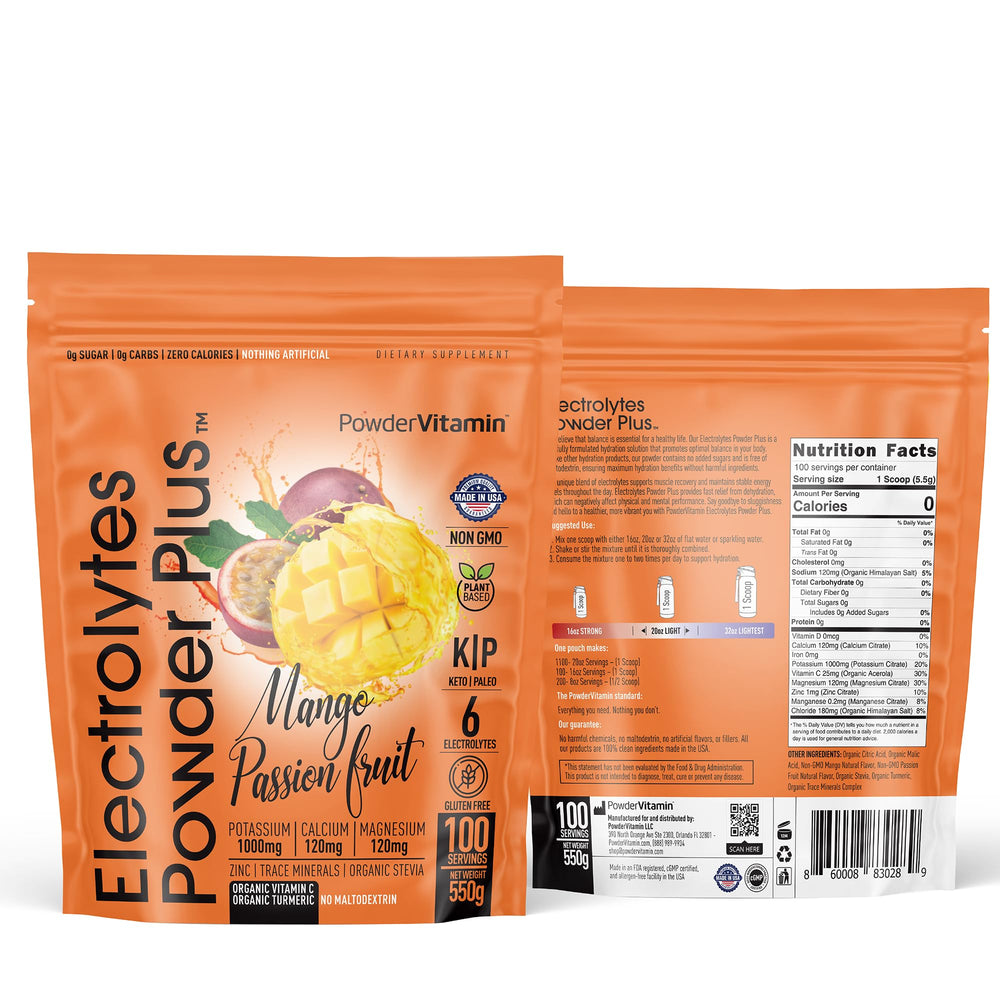 PowderVitamin Electrolytes Powder Plus organic beets and vitamin C in formula