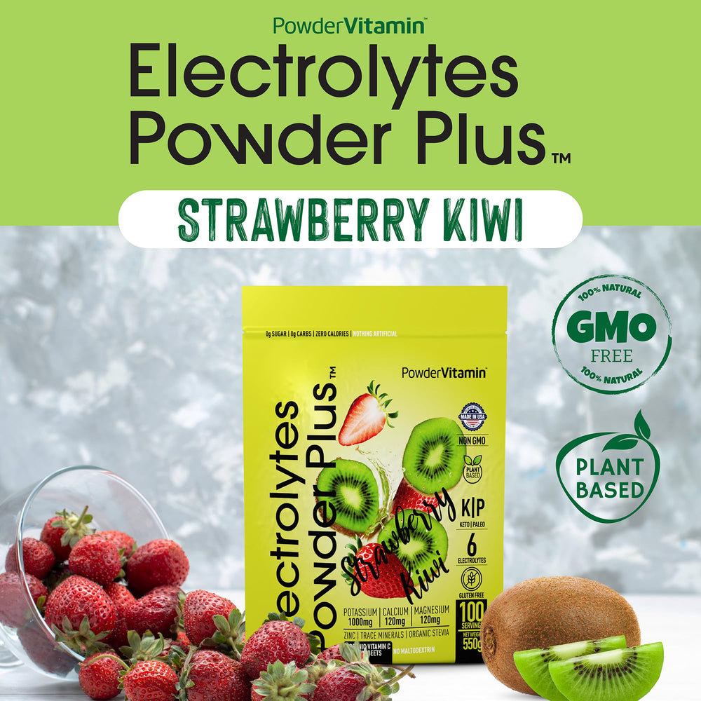 PowderVitamin Electrolytes Plus ingredients closeup with minerals
