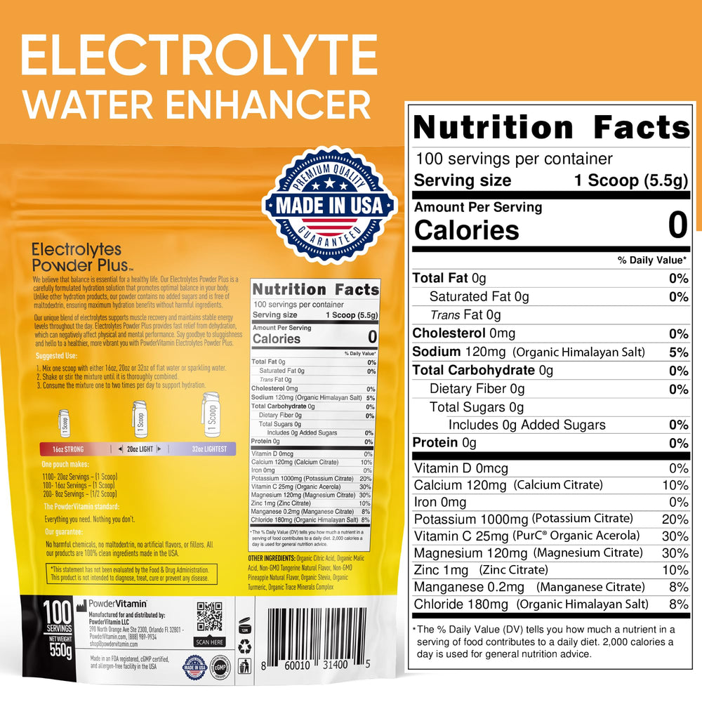 PowderVitamin Electrolytes Powder Plus scoop stirred into water for a keto-friendly drink.