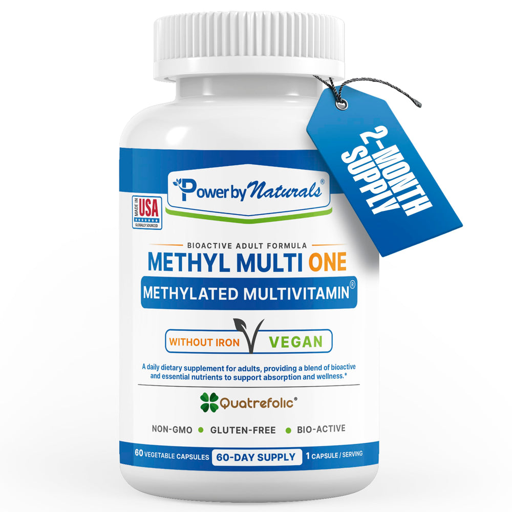 Power By Naturals Methyl Multi One bottle front showing a comprehensive daily multivitamin.