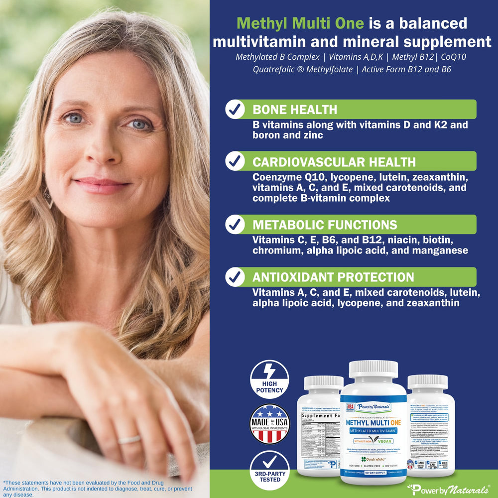 Power By Naturals Methyl Multi One CoQ10 capsule closeup