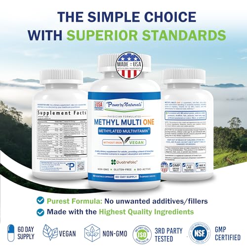 Power By Naturals Methyl Multi One daily-use bottle on workspace