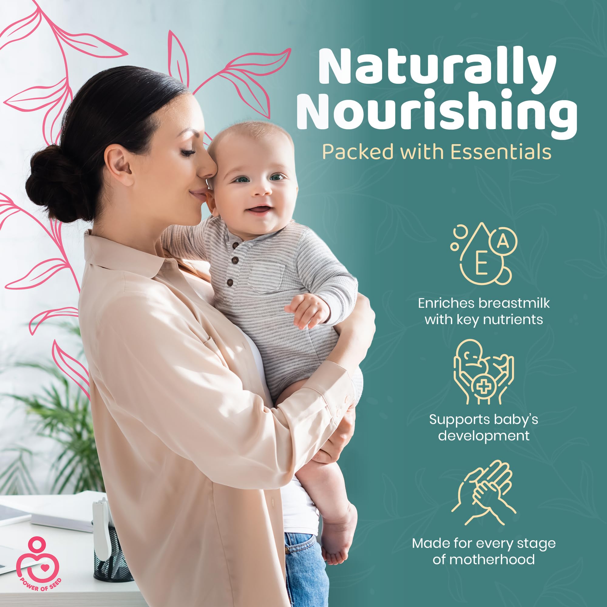Power of Seed Milkrush shake glass with creamy beverage ready to enjoy.