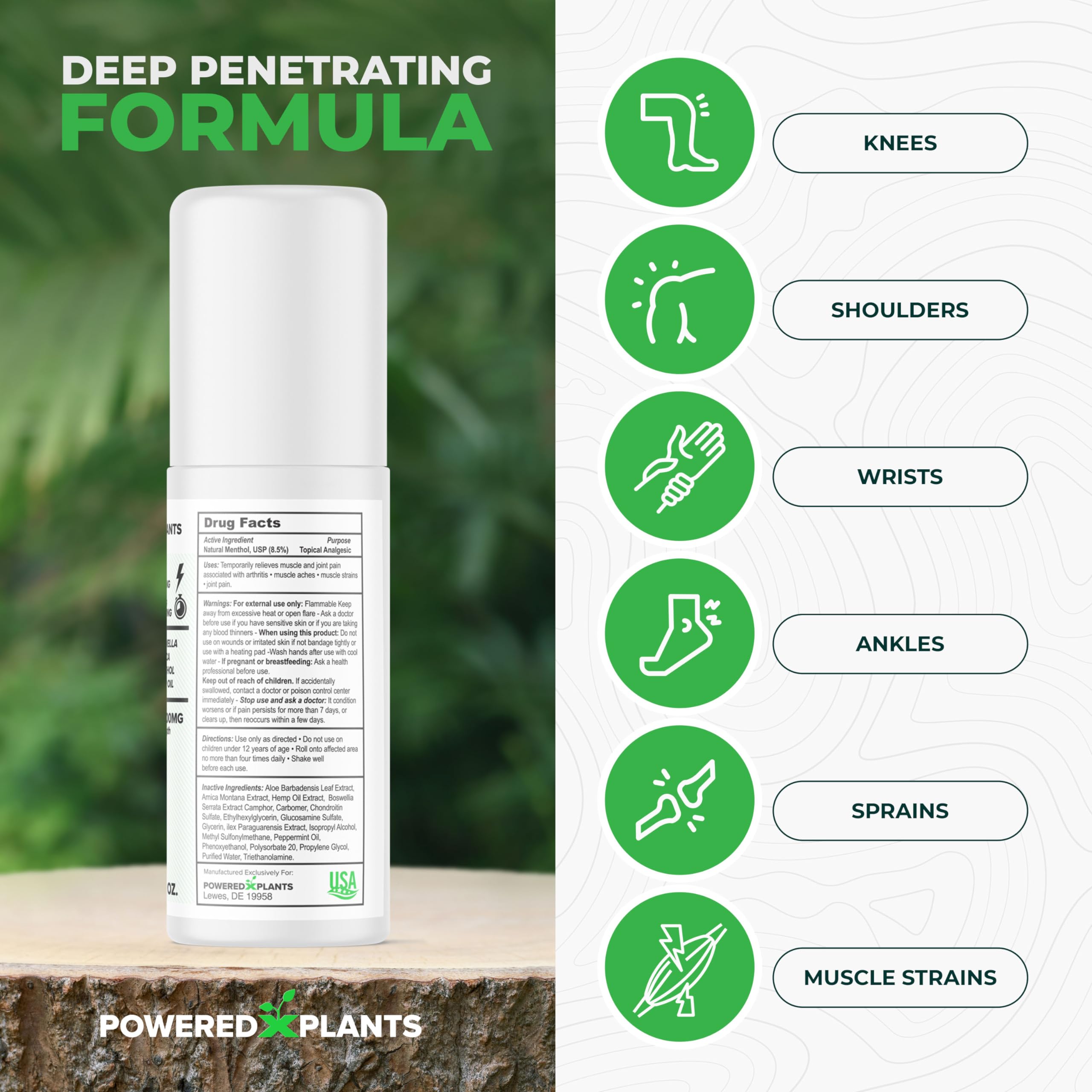 Powered X Plants packaging highlights easy-to-hold, travel-friendly design.