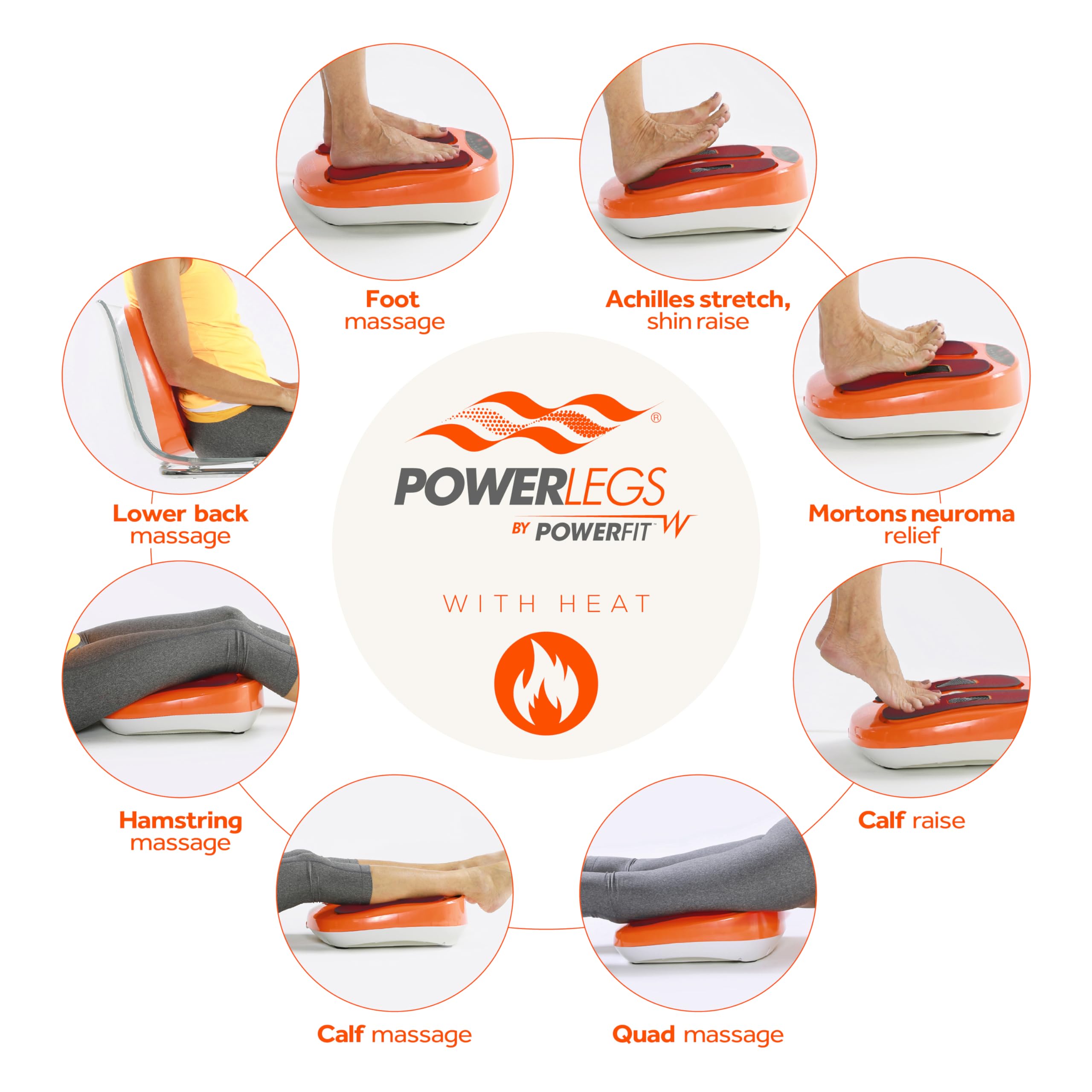 Powerfit Power Legs massager supports neuropathy-friendly comfort
