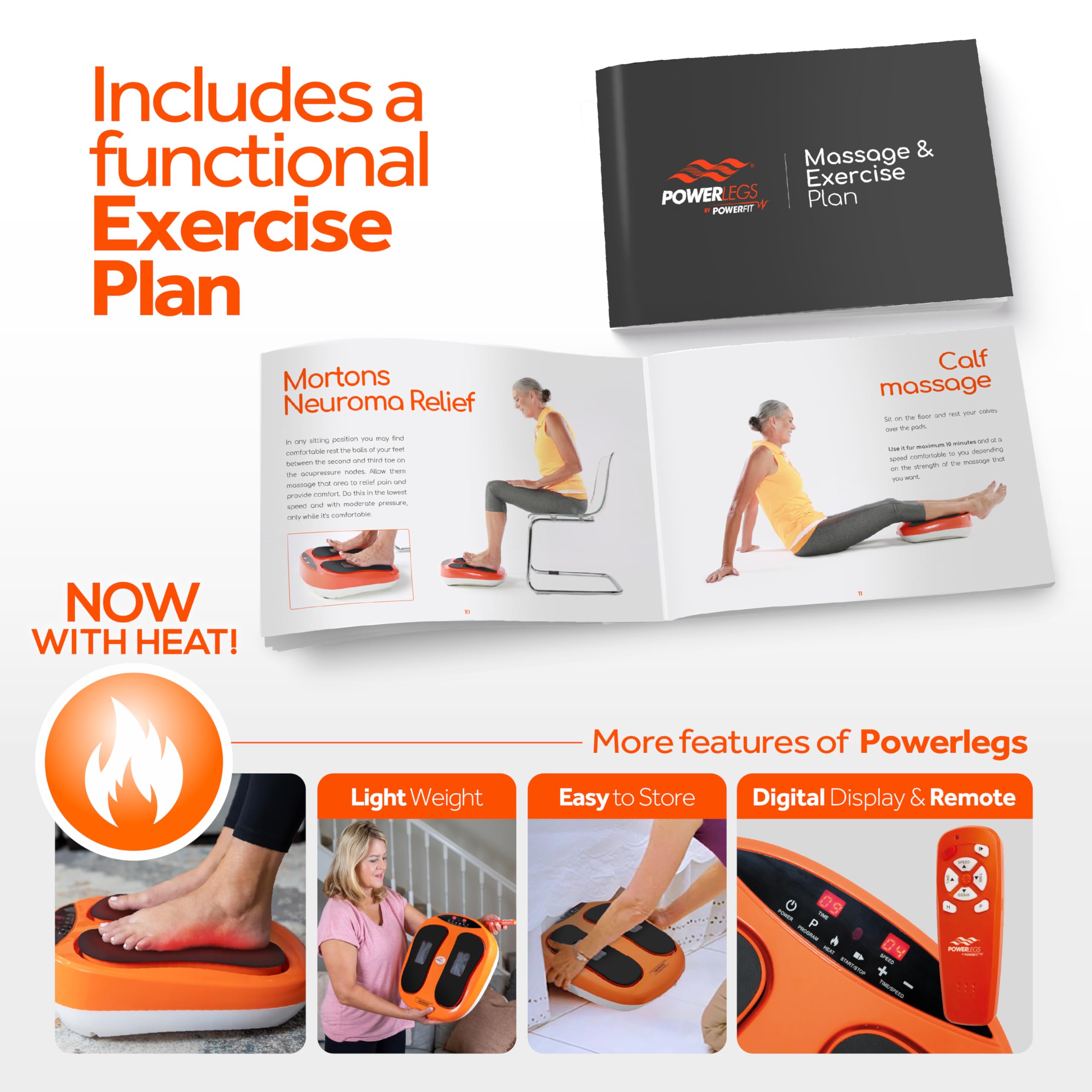 Powerfit Power Legs massager provides a relaxing session for feet