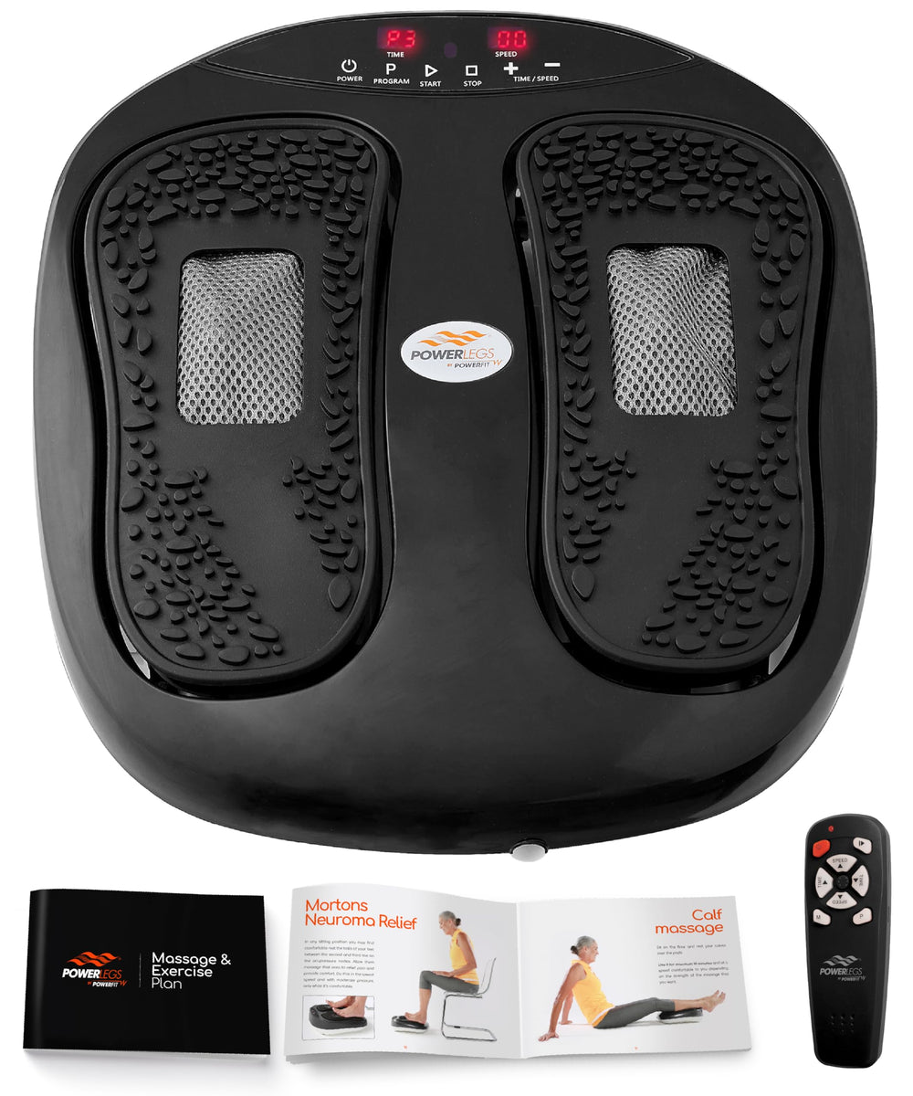 Power Legs massager with remote control for hands free foot relaxation