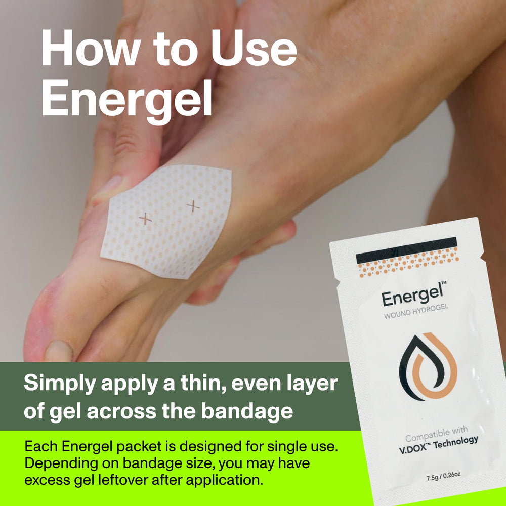 PowerHeal non-adhesive layer with sterile surface for safe use.