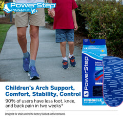 PowerKids foam layer demonstrates full-foot shock absorption