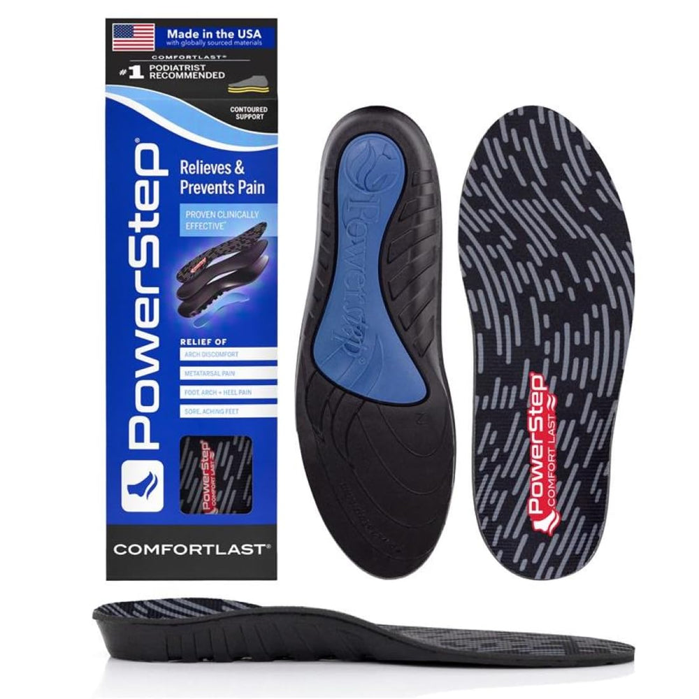 PowerStep ComfortLast full-length insoles with all-day cushioning and arch support.