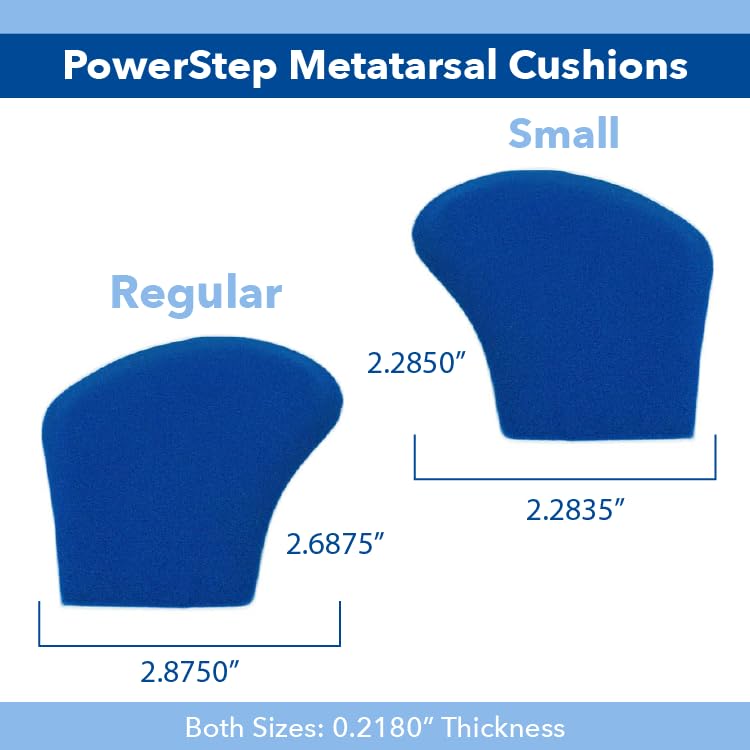 Close-up of PowerStep cushion material showing metatarsal support.