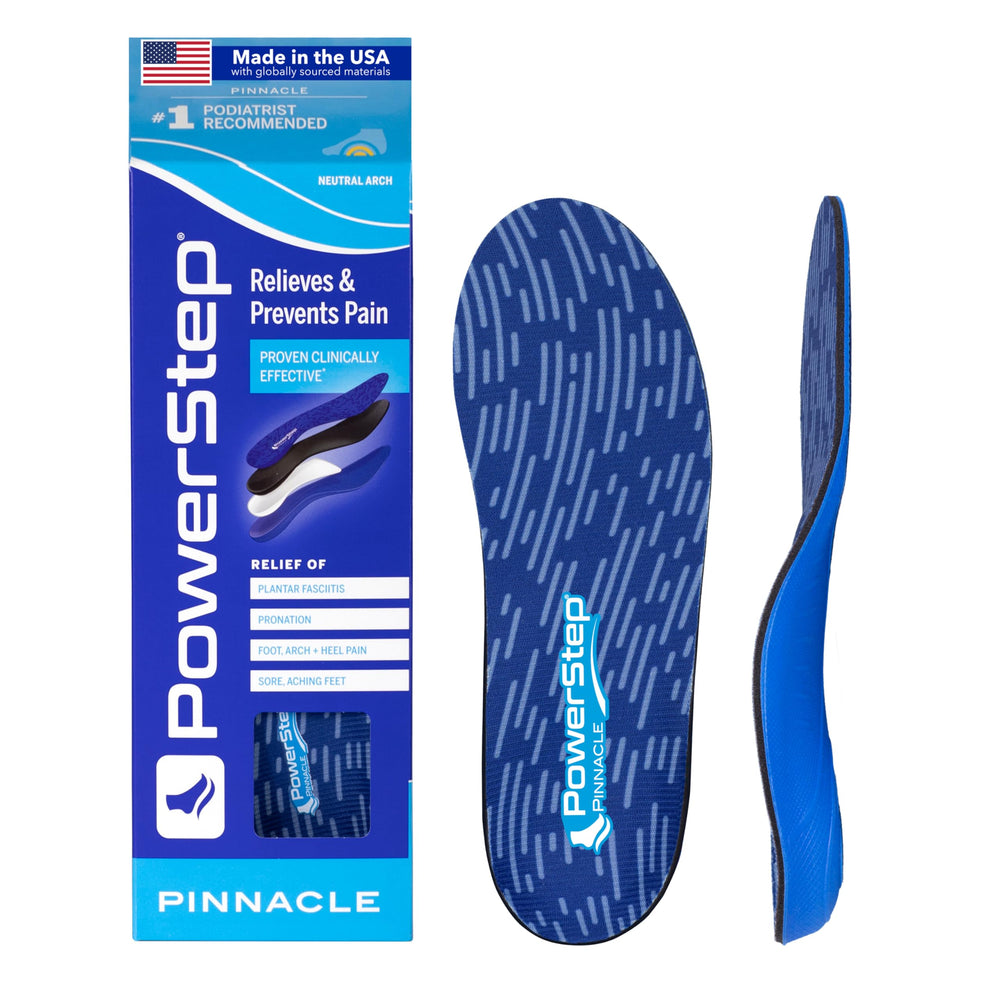 PowerStep Pinnacle full-length arch-support insoles for everyday comfort and stability