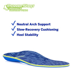 PowerStep Pinnacle works in various shoes for everyday wear.