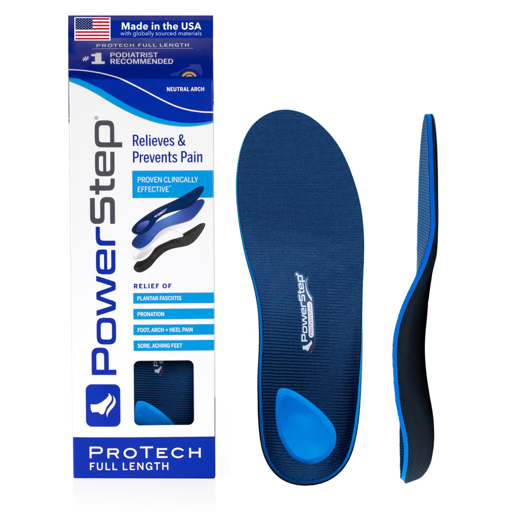 PowerStep ProTech orthotic insole with full-length support for all-day comfort.