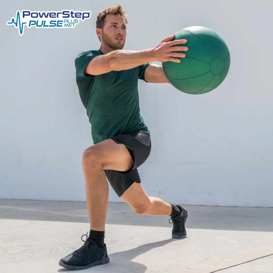 PowerStep Pulse Plus Met shock-absorbent foam cushions from heel to toe on impact.