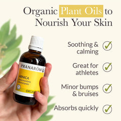 Pranarom Arnica Oil amber glass bottle preserves freshness while looking premium
