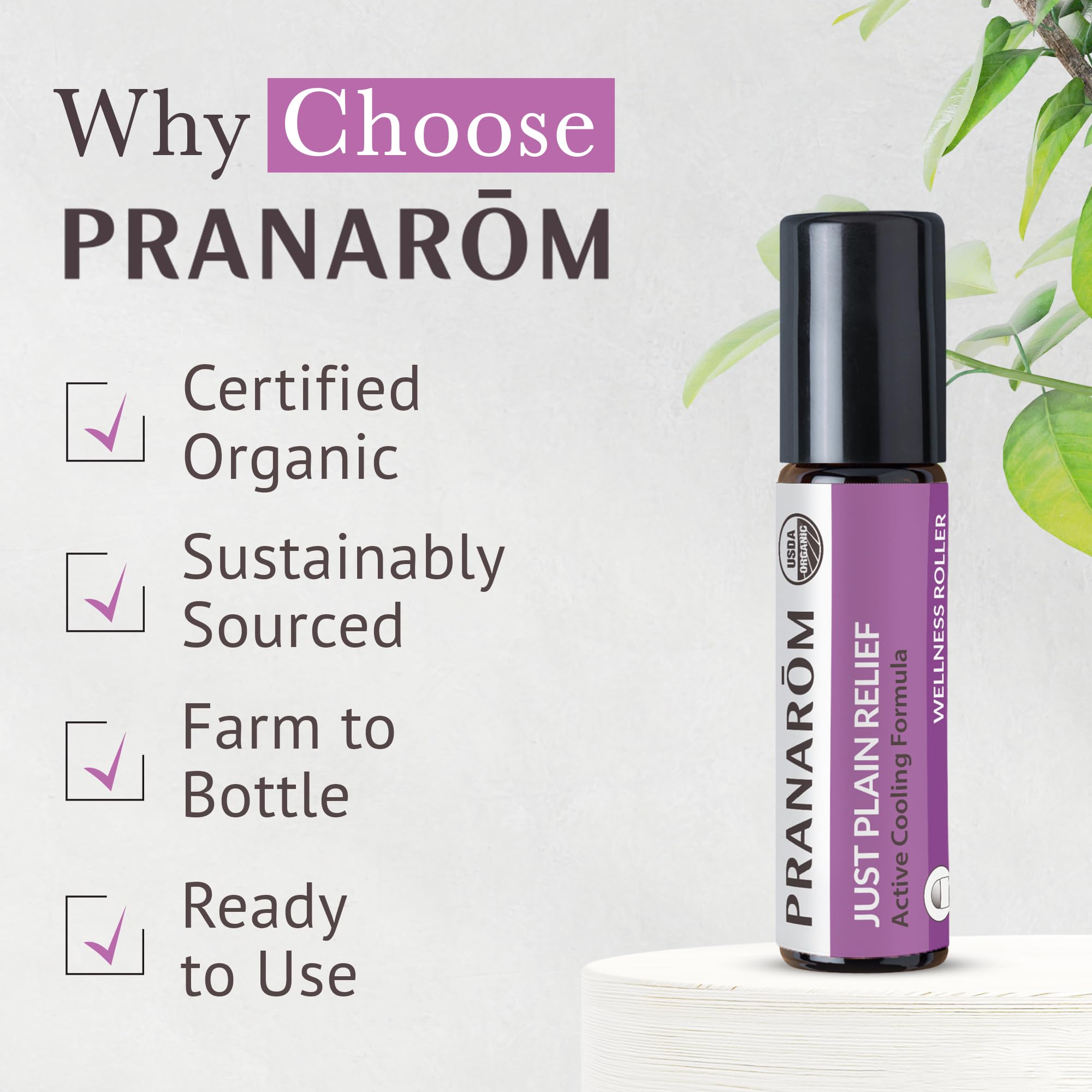 Gift-ready Pranarom Just Plain Relief packaging for wellness lovers