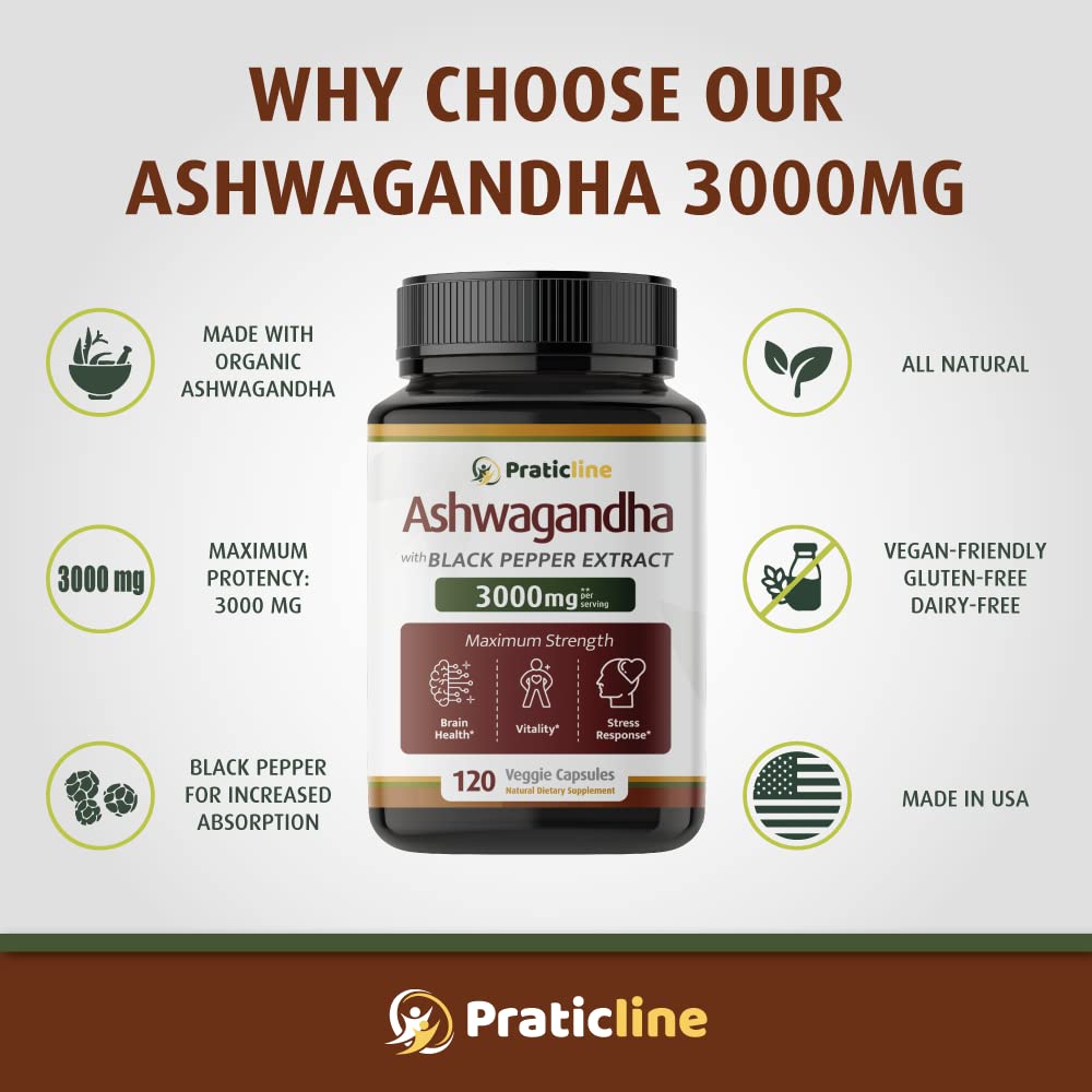 Morning routine setup with PRATIC LINE Ashwagandha capsules for daily energy