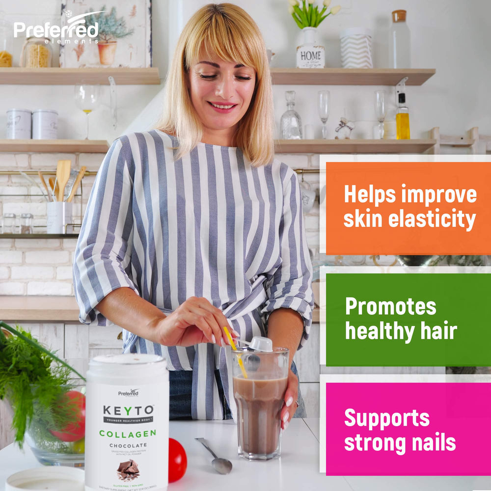 Preferred Elements KEYTO chocolate coffee mix ready to boost morning energy