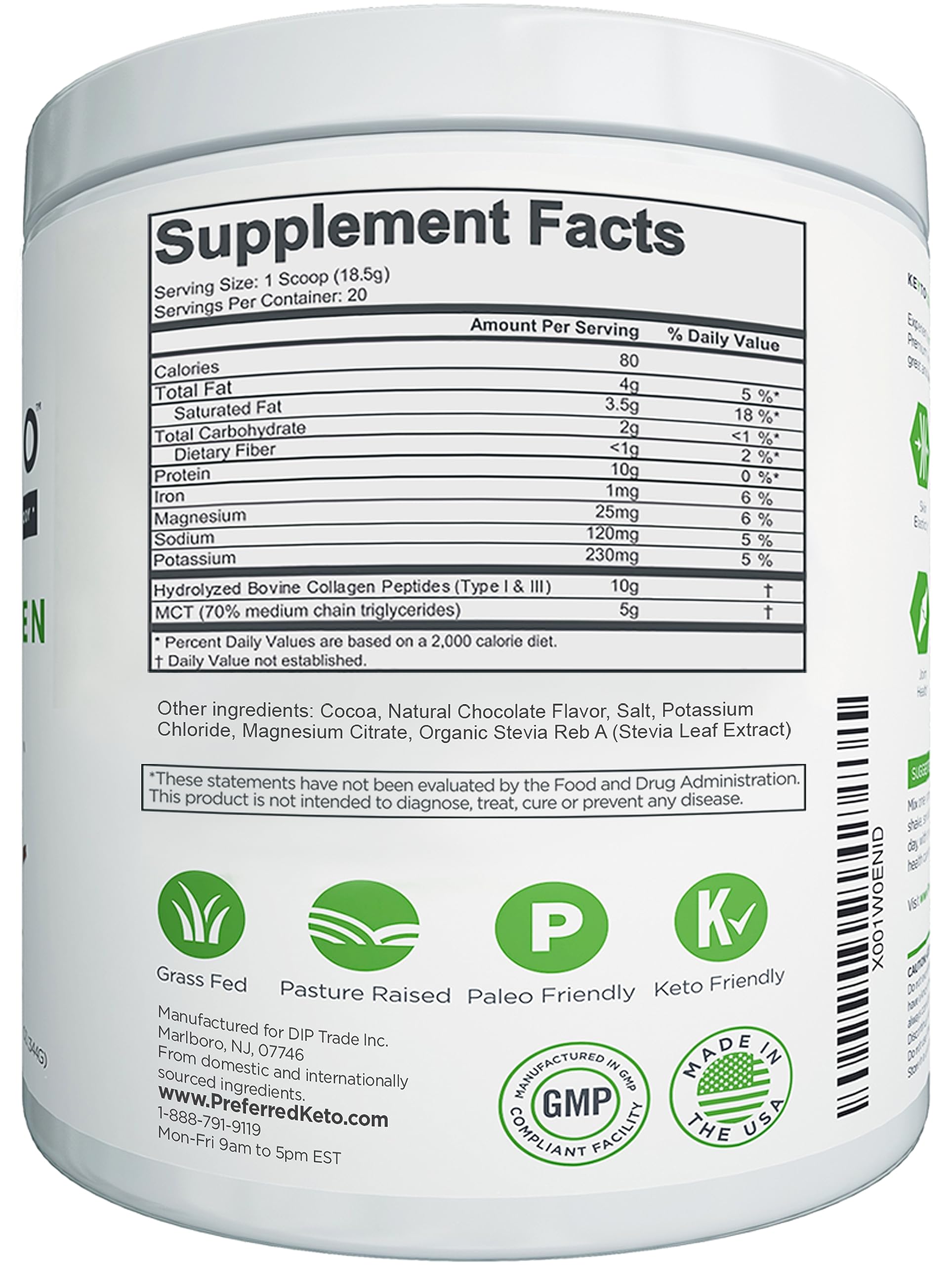 Preferred Elements KEYTO chocolate MCT oil powder supports keto lifestyle
