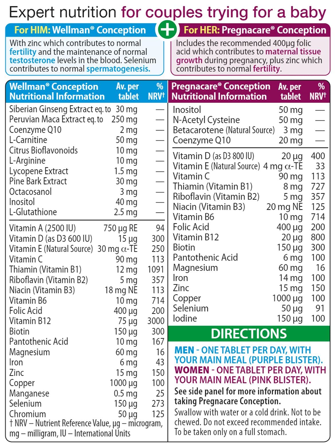 Pregnacare conception tablets bottle-front showing convenient daily supplement routine.